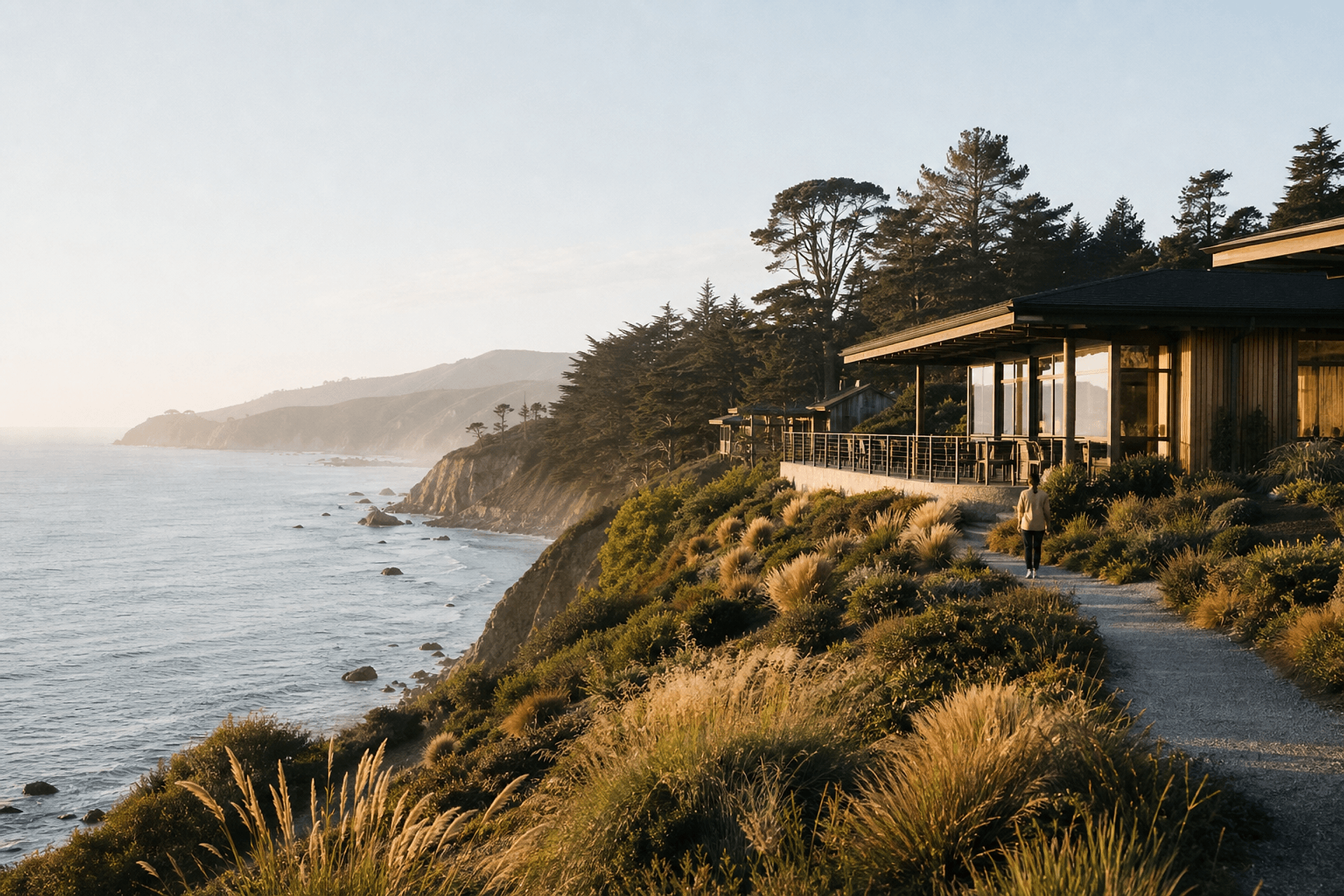The Big Sur coastline surrounding Aster House